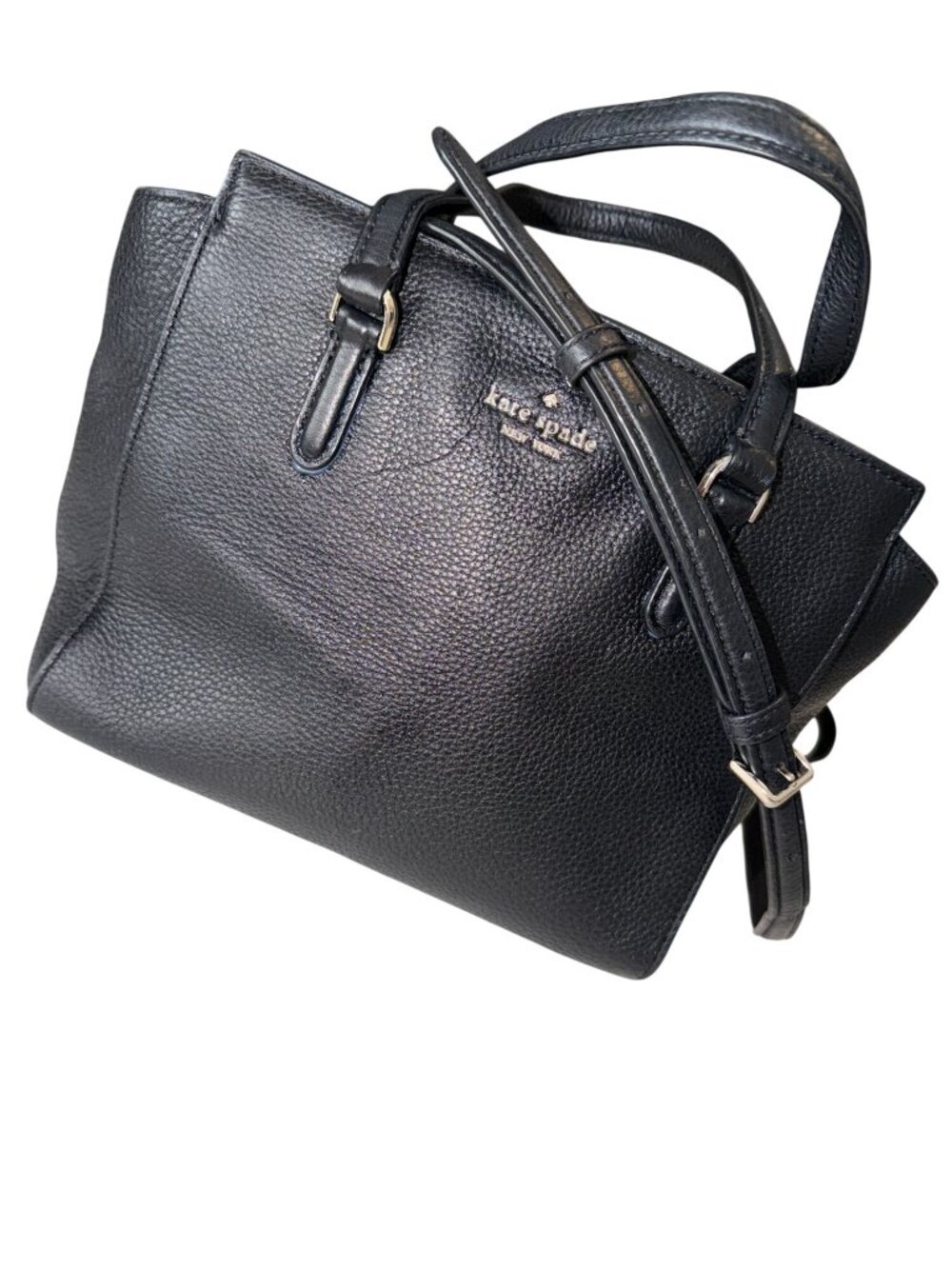 Kate Spade Hayden Black Pebbled Leather Crossbody Shoulder Bag